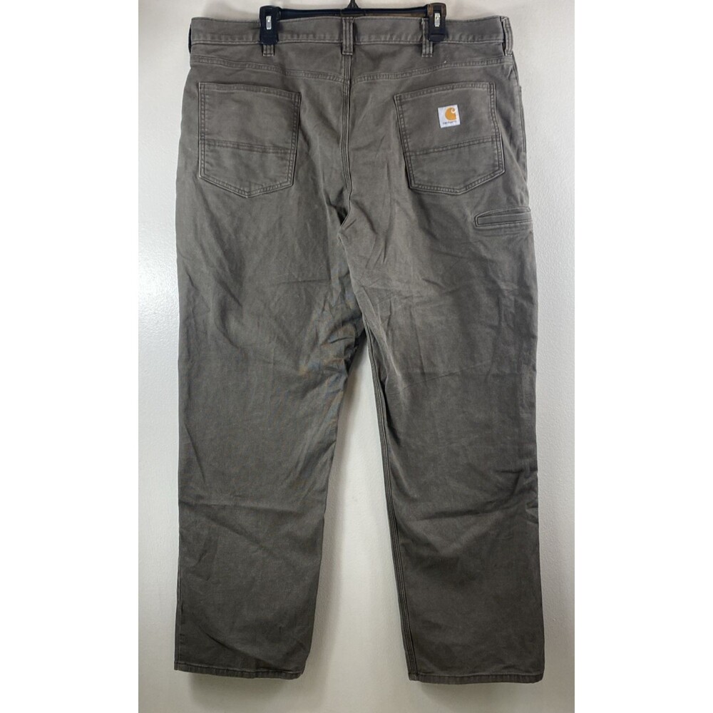 Carhartt Rugged Flex Pants Size 42x32 Brown Rigby Canvas Relaxed Fit  Work